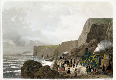 Ferrocarril del sur de Devon: Deslizamiento de tierra cerca de la roca del párroco y el secretario, 29 de diciembre de 1852 de English School